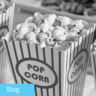 img des: black and white image of popcorn img text: Blog